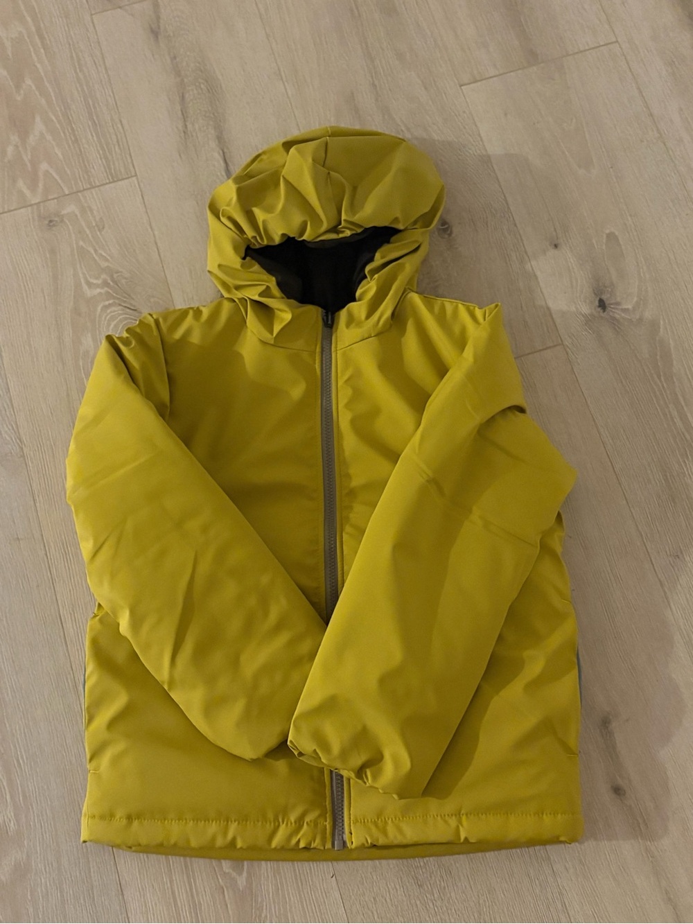 Yellow Hooded Puffer Jacket (UNISEX)